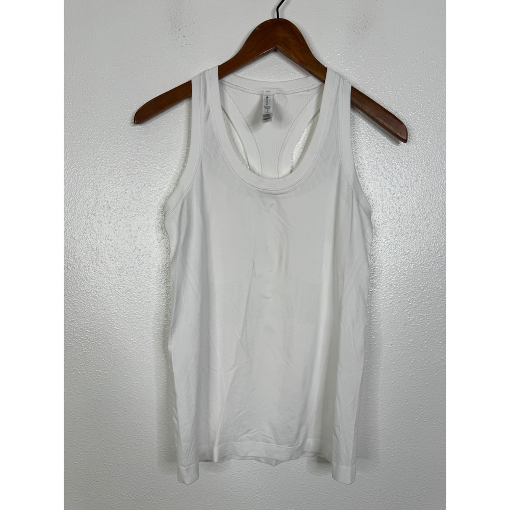 Athleta Momentum Tank White Seamless Racerback Running Top Womens Small